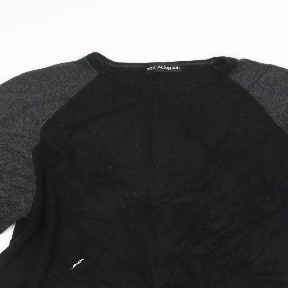 Marks and Spencer Mens Black  Knit Pullover Sweatshirt Size M