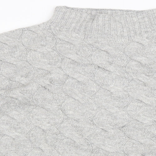 Matalan Womens Grey Geometric Knit Pullover Sweatshirt Size L