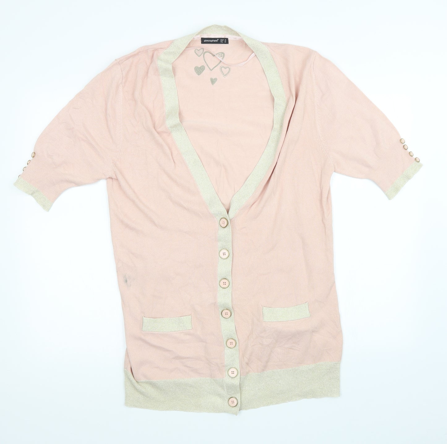 Primark Womens Pink  Knit Cardigan Jumper Size 18