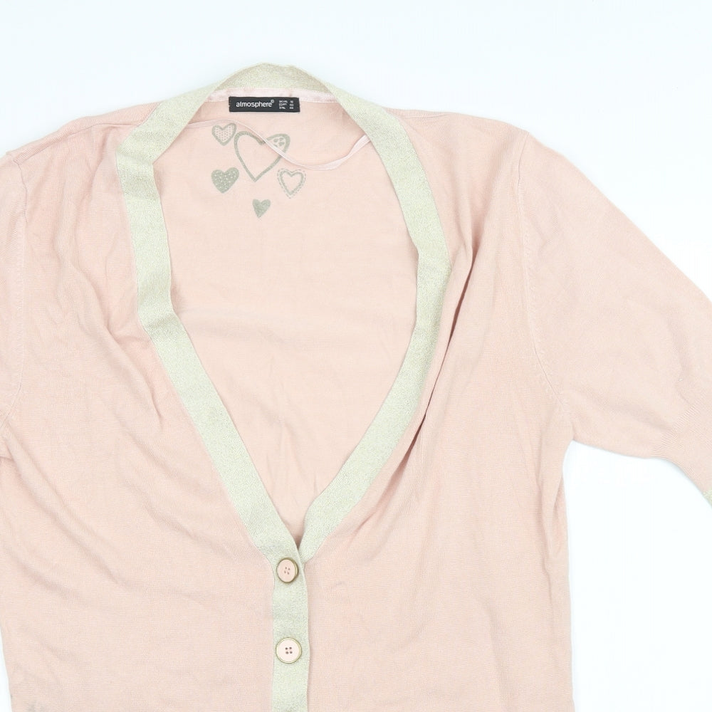 Primark Womens Pink  Knit Cardigan Jumper Size 18