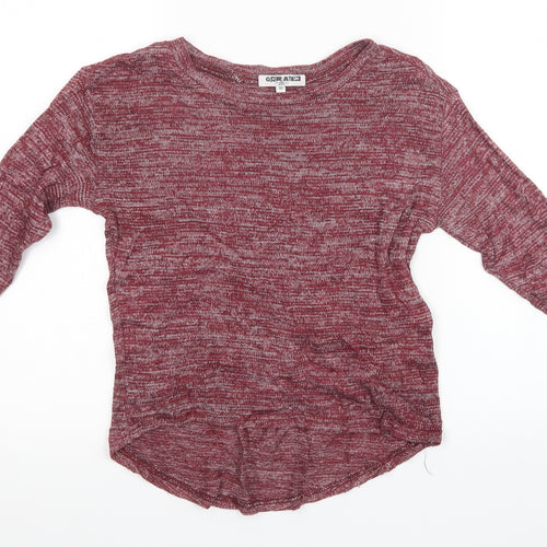 New Look Girls Purple Batik Knit Pullover Sweatshirt Size 14 Years