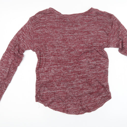 New Look Girls Purple Batik Knit Pullover Sweatshirt Size 14 Years