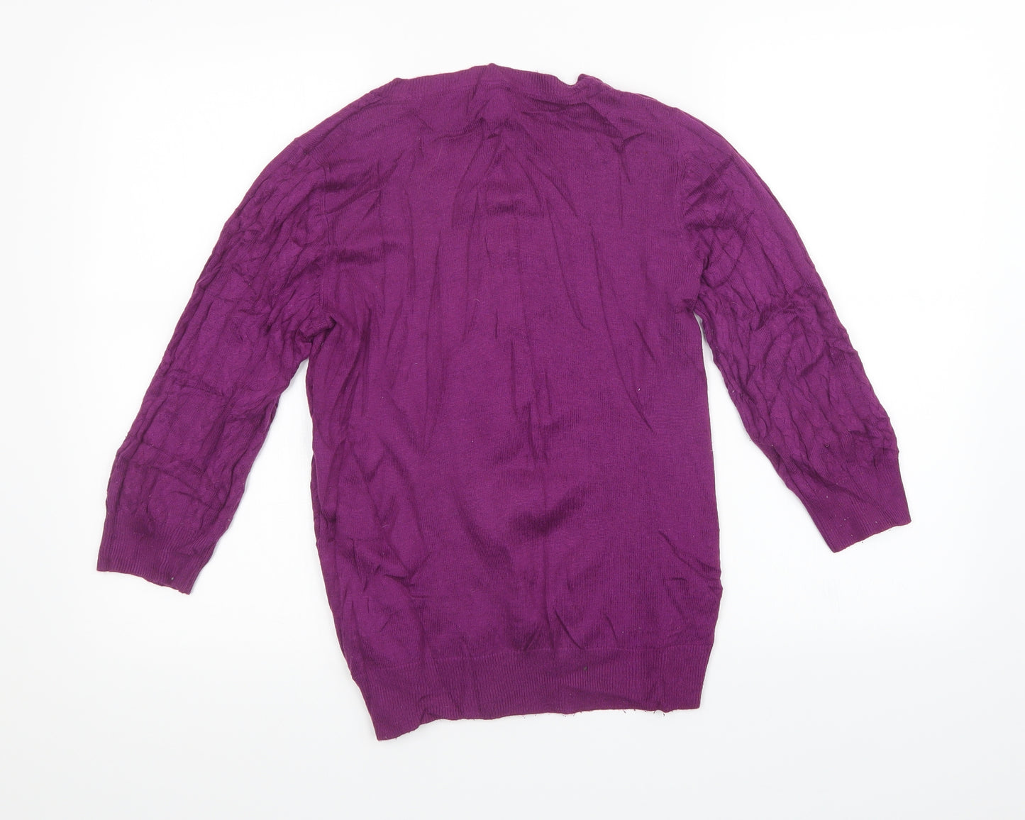 H&M Womens Purple  Knit Pullover Sweatshirt Size S
