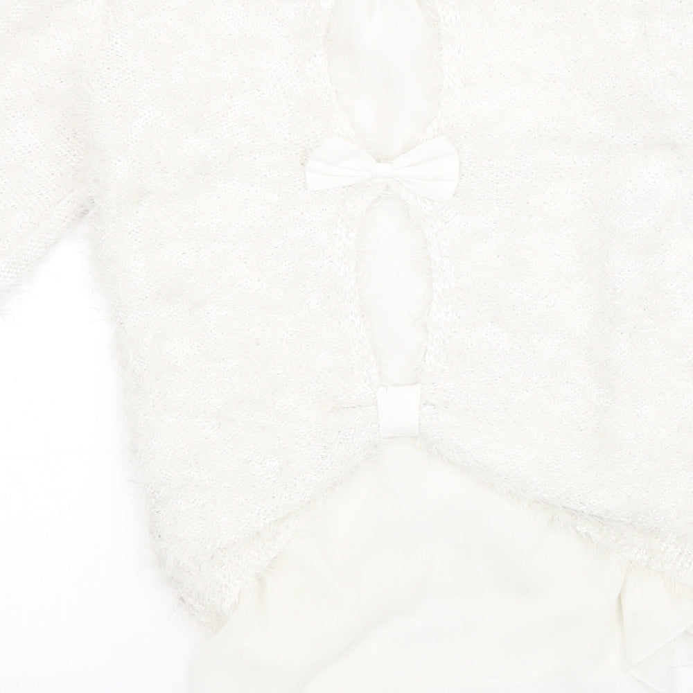 Preworn Womens White   Pullover Sweatshirt Size 12