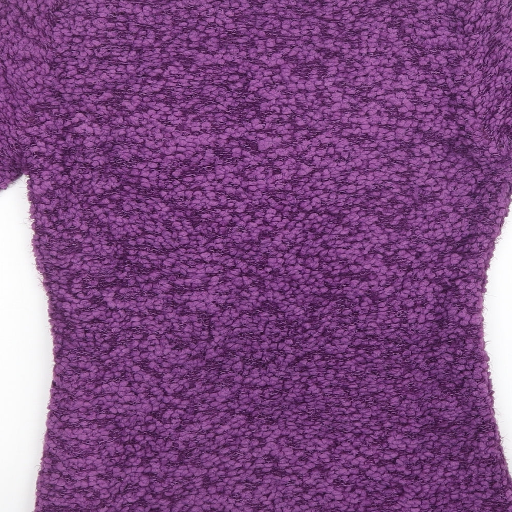 bm Collection Womens Purple  Knit Pullover Sweatshirt Size S