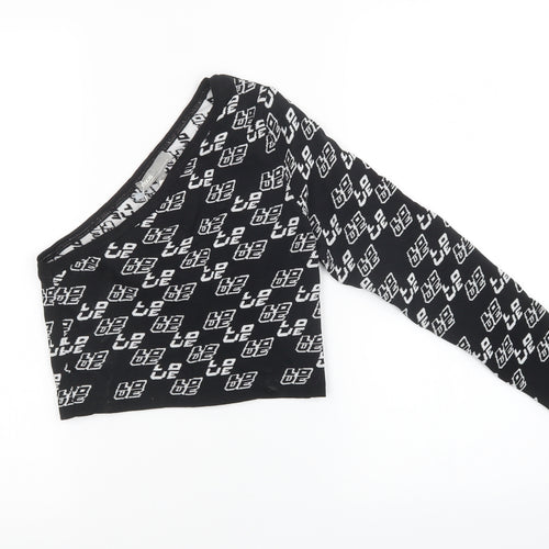ASOS Womens Black  Knit Pullover Sweatshirt Size 10