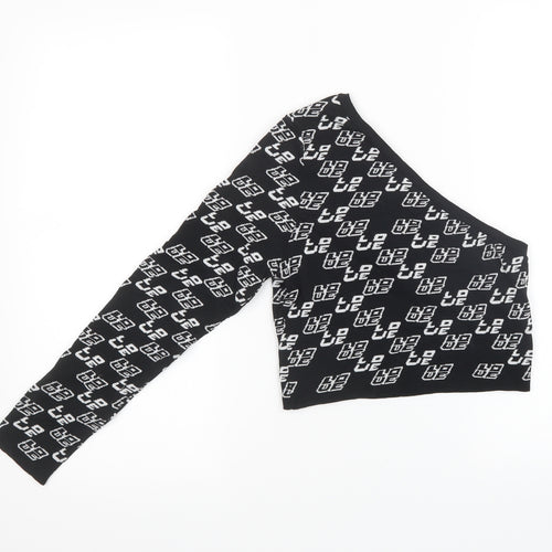 ASOS Womens Black  Knit Pullover Sweatshirt Size 10