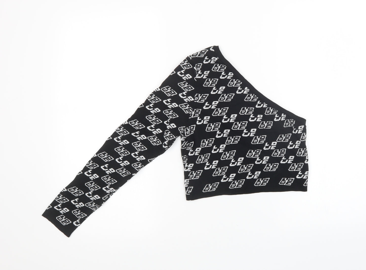 ASOS Womens Black  Knit Pullover Sweatshirt Size 10