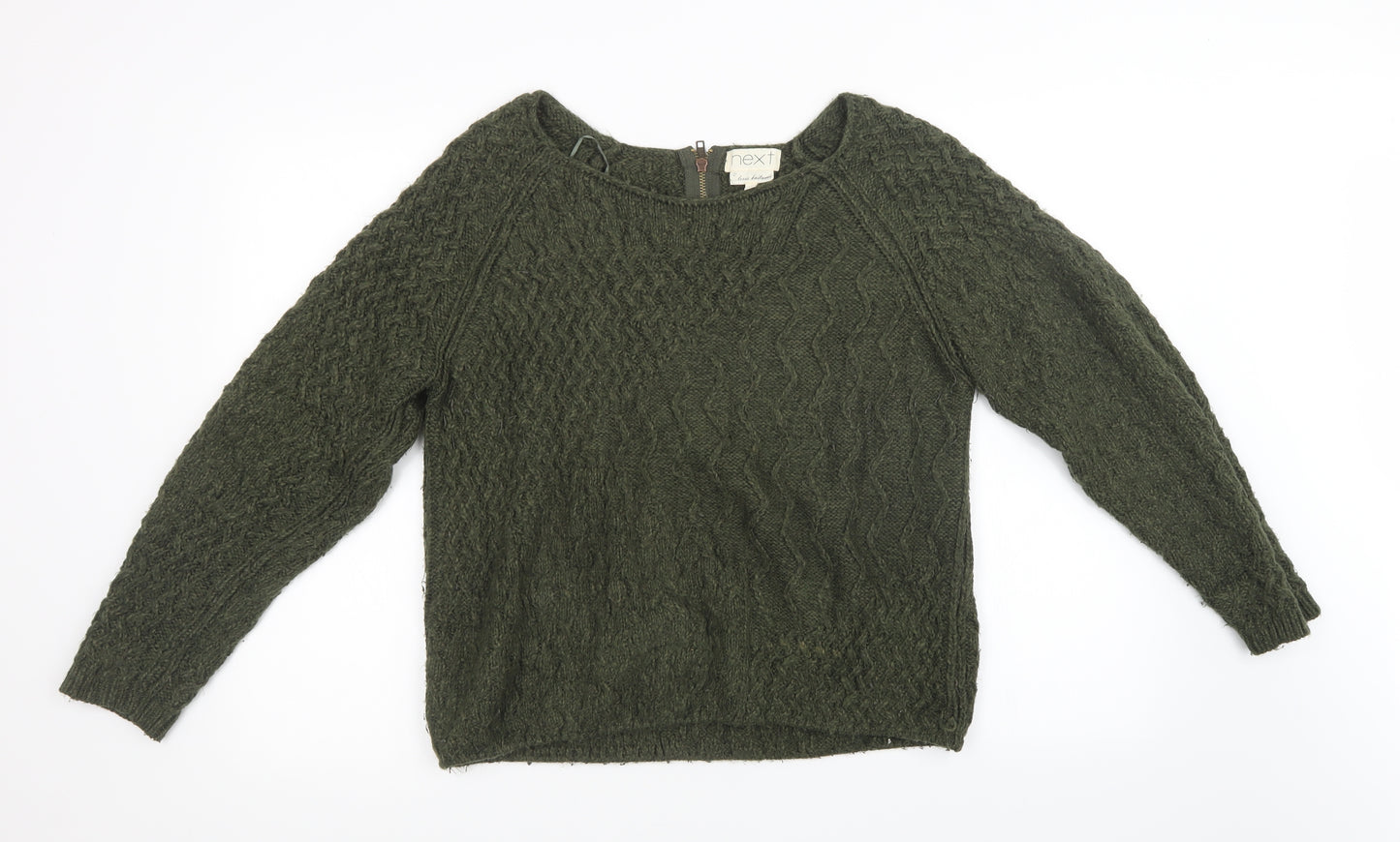 NEXT Womens Green  Knit Pullover Sweatshirt Size 14