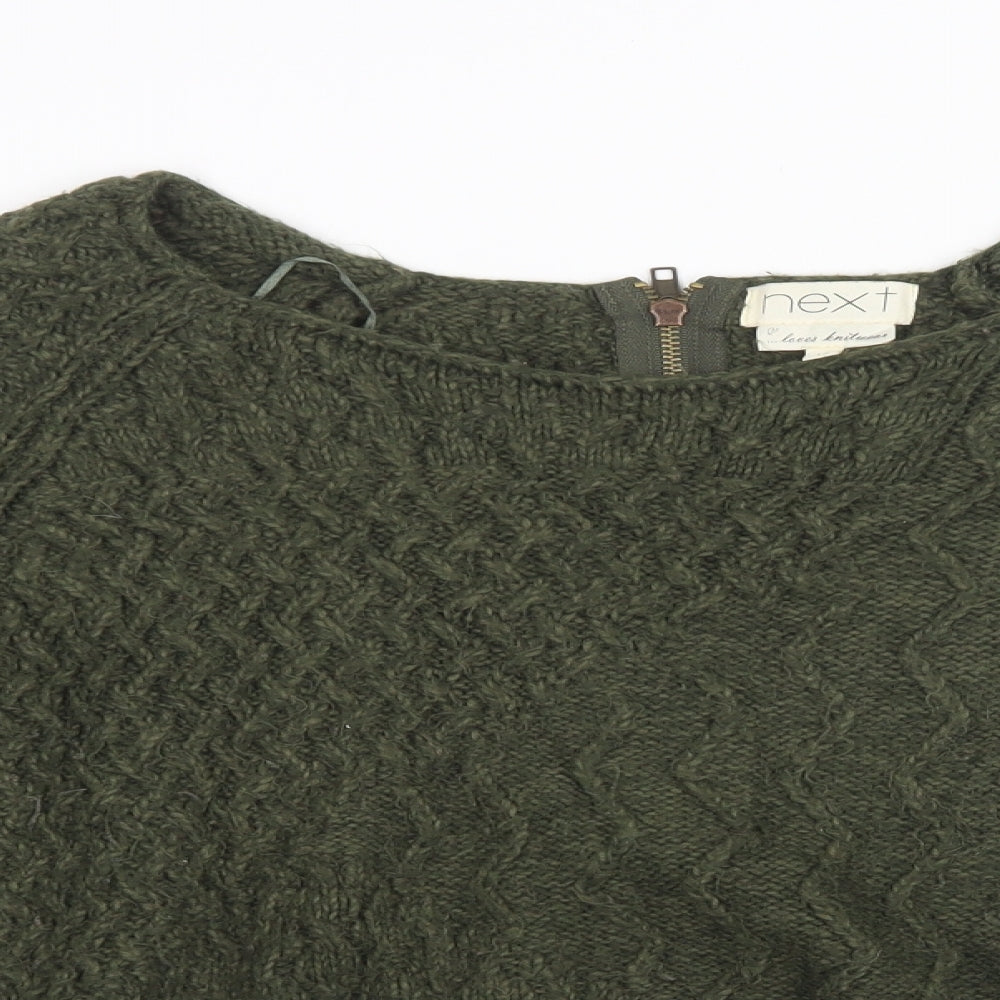 NEXT Womens Green  Knit Pullover Sweatshirt Size 14