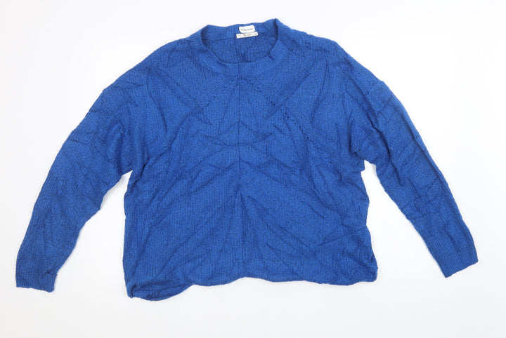 Sainsburys Womens Blue  Knit Pullover Sweatshirt Size 16