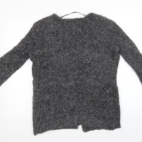 Primark Womens Grey  Knit Cardigan Jumper Size 10