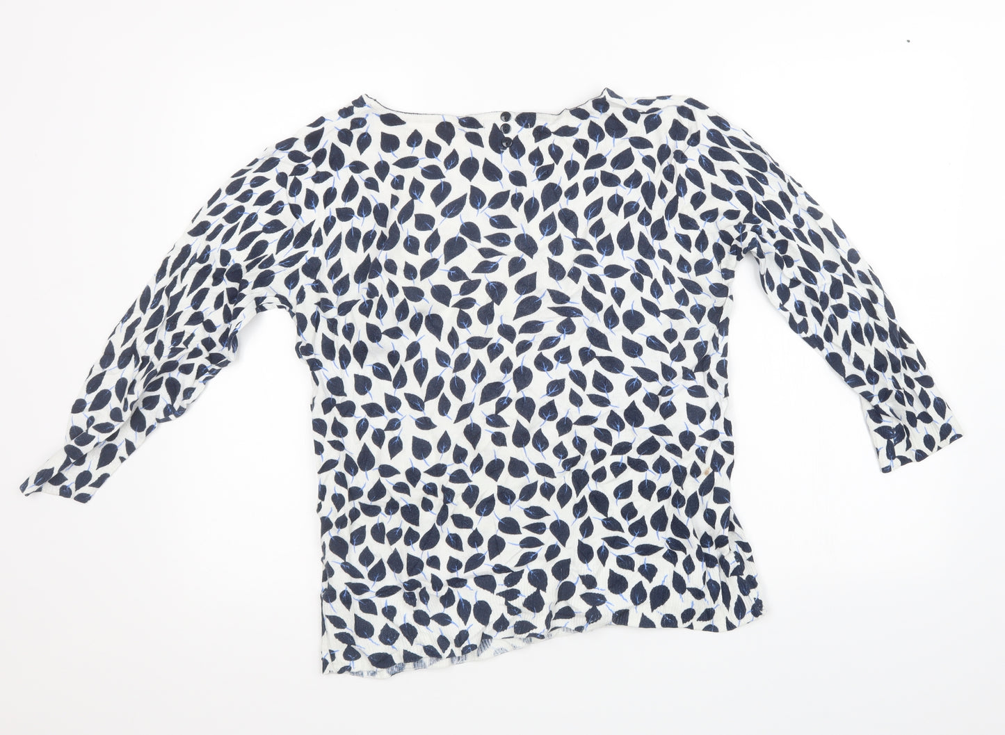 Debenhams Womens White Polka Dot Knit Pullover Sweatshirt Size 14