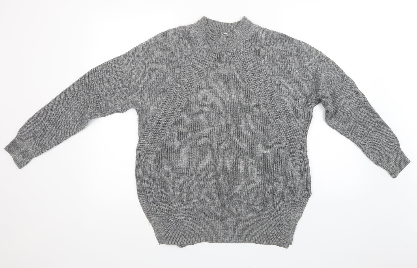 H&M Womens Grey  Knit Pullover Sweatshirt Size S
