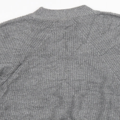 H&M Womens Grey  Knit Pullover Sweatshirt Size S