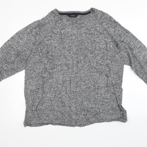 Cedar Wood State Mens Grey  Knit Pullover Sweatshirt Size XL