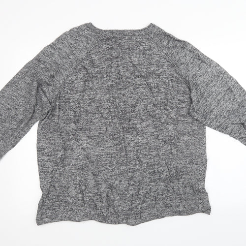 Cedar Wood State Mens Grey  Knit Pullover Sweatshirt Size XL