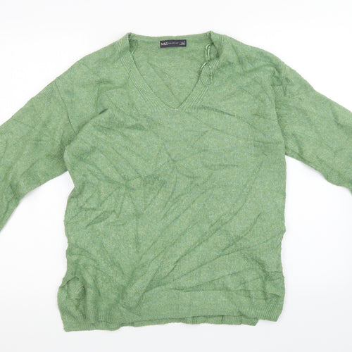 Marks and Spencer Womens Green  Knit Pullover Sweatshirt Size S