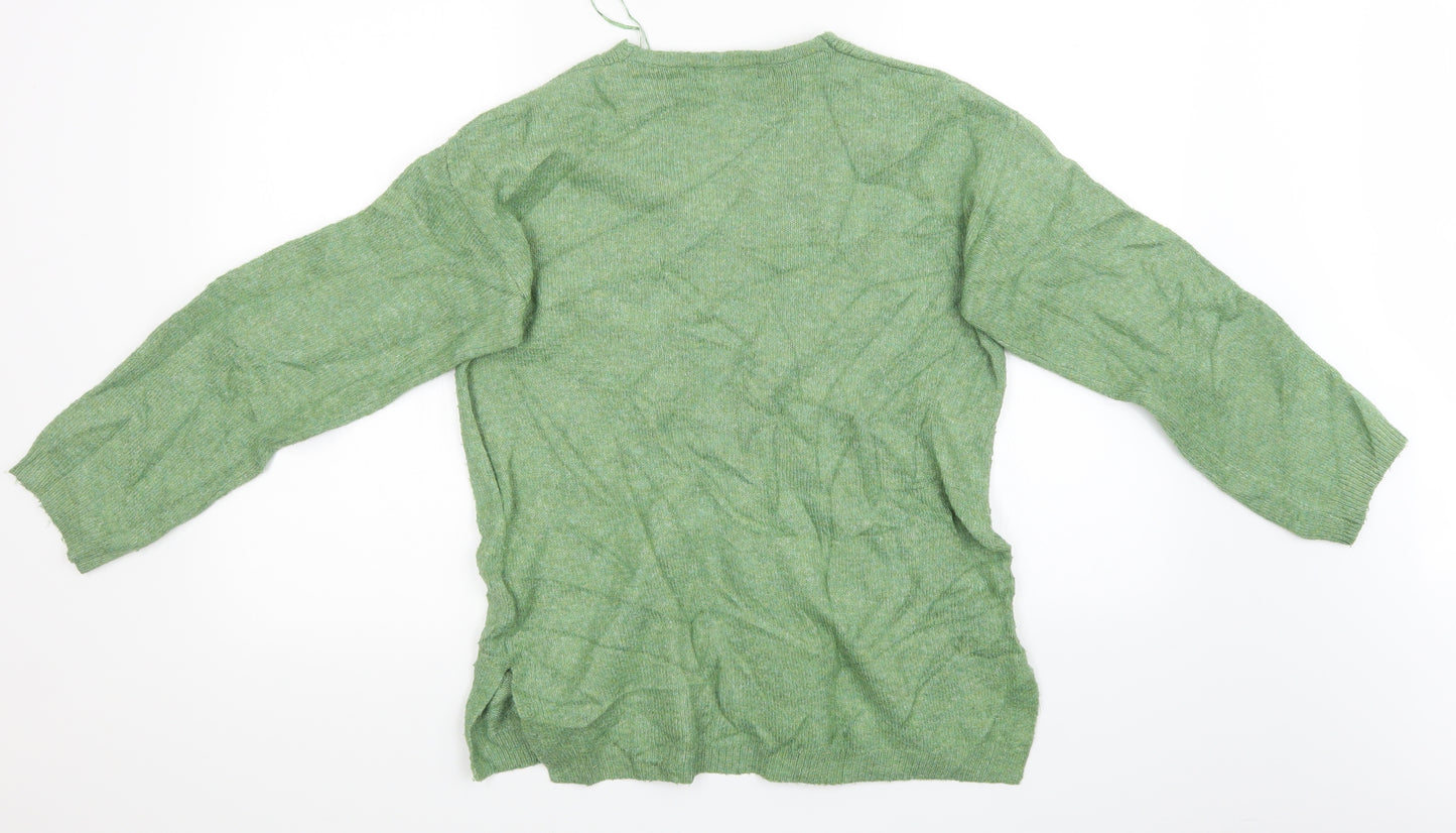 Marks and Spencer Womens Green  Knit Pullover Sweatshirt Size S