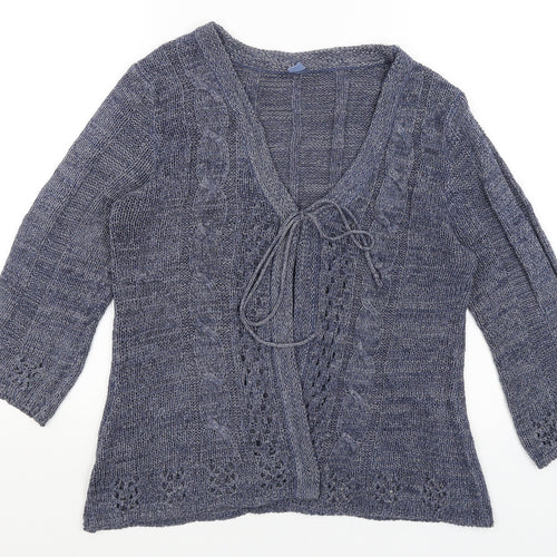 E-vie Womens Blue   Cardigan Jumper Size 18
