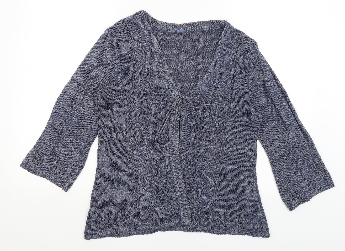 E-vie Womens Blue   Cardigan Jumper Size 18