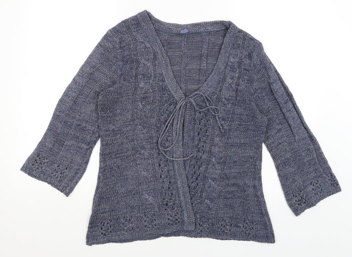 E-vie Womens Blue   Cardigan Jumper Size 18
