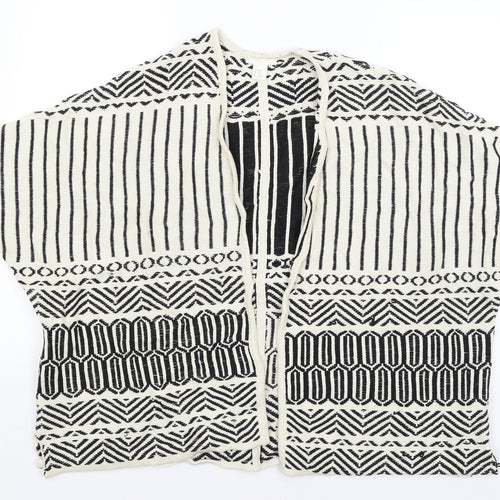 H&M Womens Ivory Geometric  Wrap Jumper Size XS