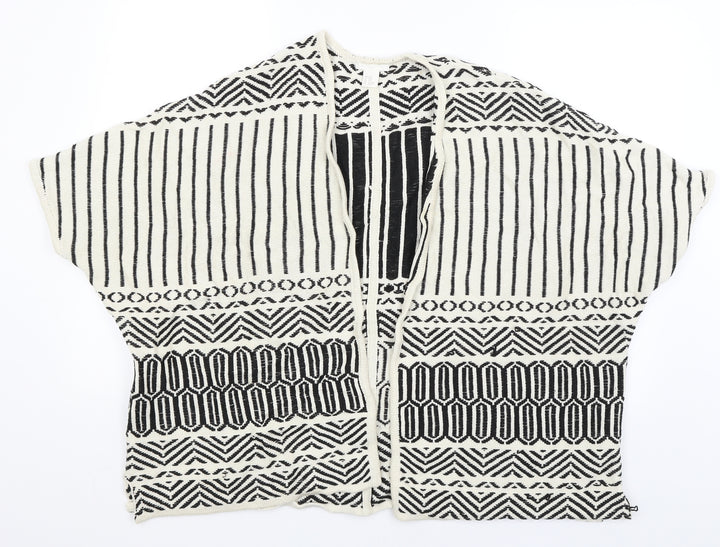 H&M Womens Ivory Geometric  Wrap Jumper Size XS