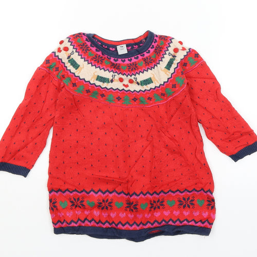 TU Baby Red   Jumper Dress  Size 9-12 Months  - Christmas