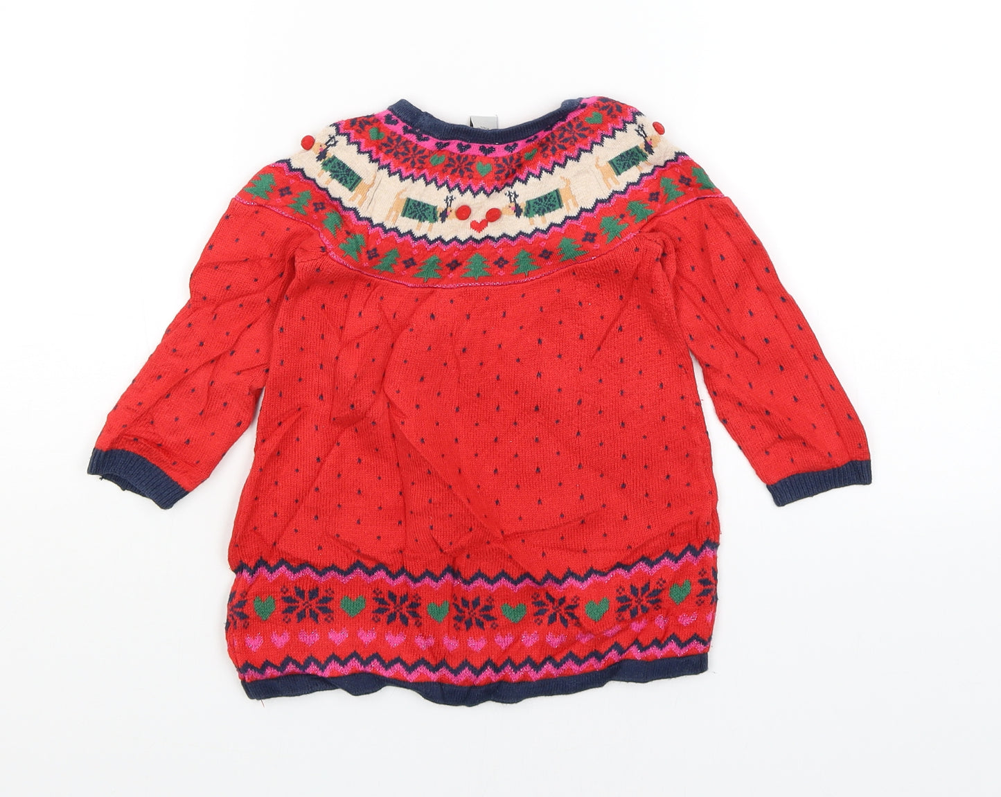 TU Baby Red   Jumper Dress  Size 9-12 Months  - Christmas