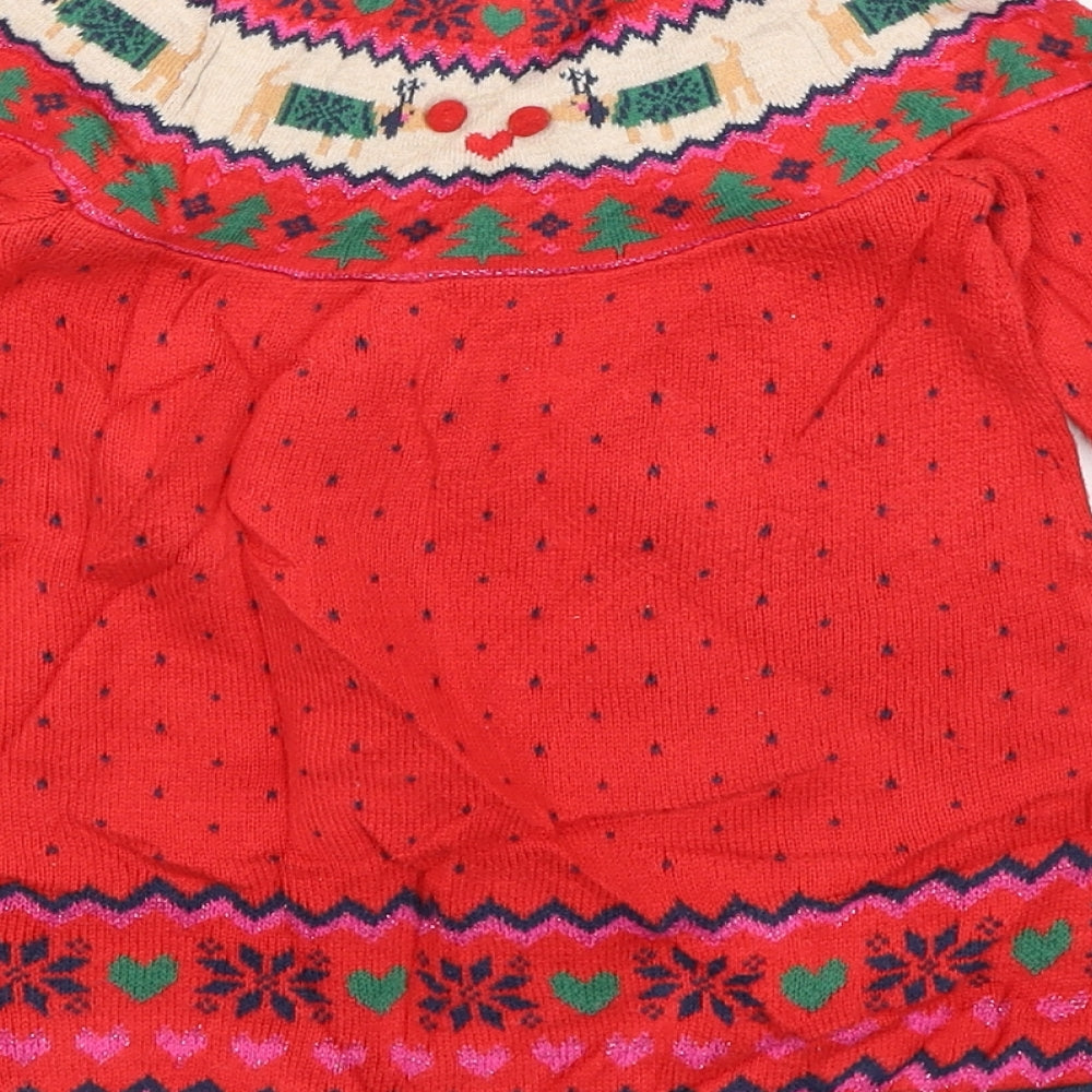 TU Baby Red   Jumper Dress  Size 9-12 Months  - Christmas