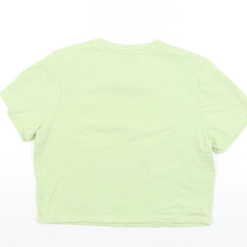 Select Womens Green   Cropped T-Shirt Size L