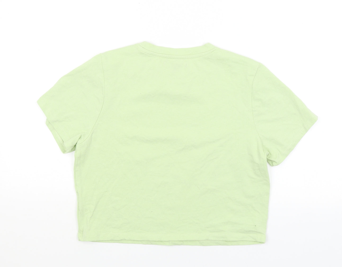 Select Womens Green   Cropped T-Shirt Size L