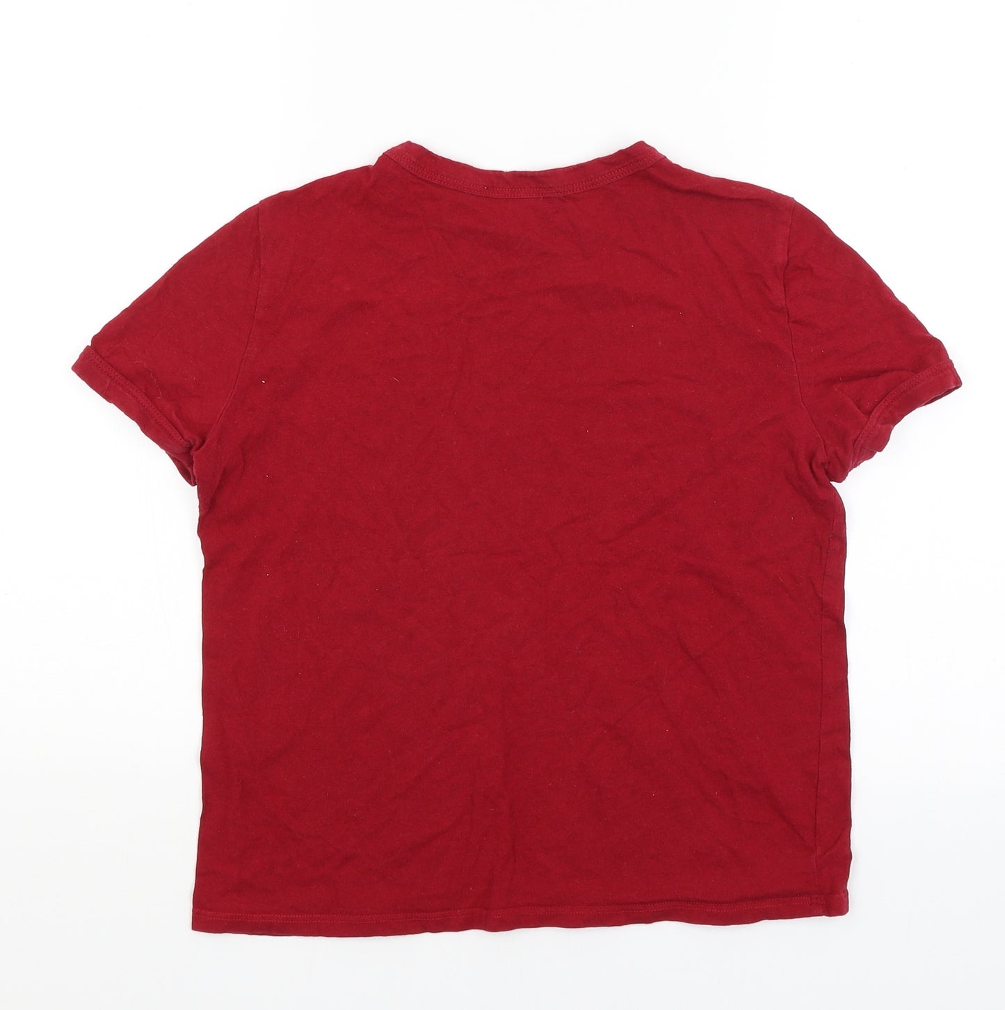 Zara Womens Red   Basic T-Shirt Size M  - My Life Story