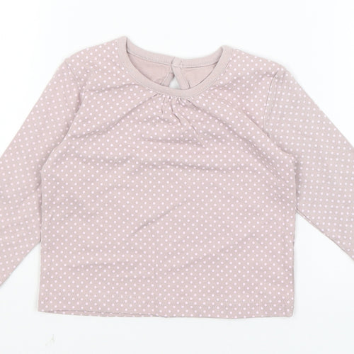 Cherokee Baby Purple Spotted  Basic T-Shirt Size 6-9 Months