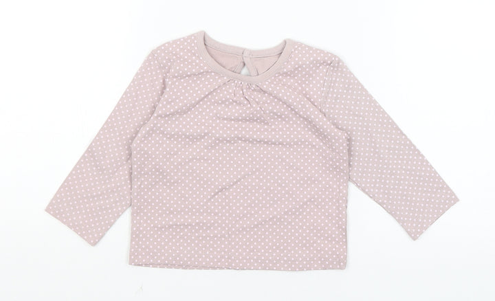 Cherokee Baby Purple Spotted  Basic T-Shirt Size 6-9 Months