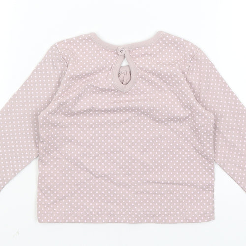 Cherokee Baby Purple Spotted  Basic T-Shirt Size 6-9 Months