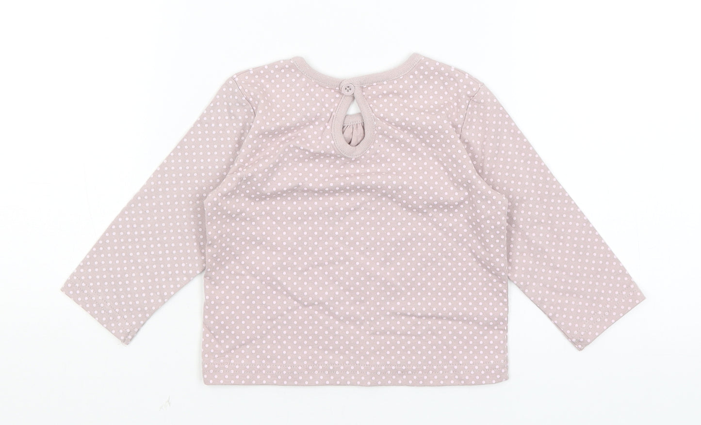 Cherokee Baby Purple Spotted  Basic T-Shirt Size 6-9 Months