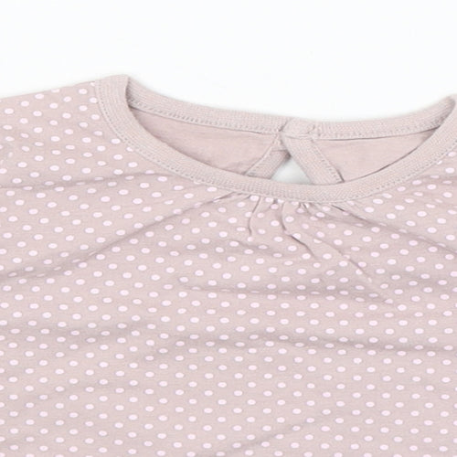 Cherokee Baby Purple Spotted  Basic T-Shirt Size 6-9 Months