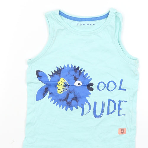 Nutmeg Girls Blue   Basic Tank Size 2-3 Years  - Cool Dude