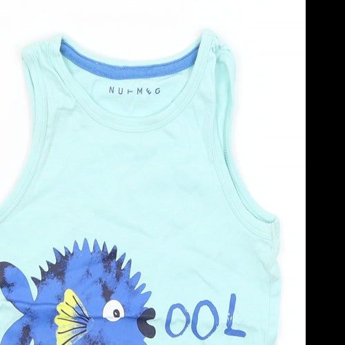 Nutmeg Girls Blue   Basic Tank Size 2-3 Years  - Cool Dude