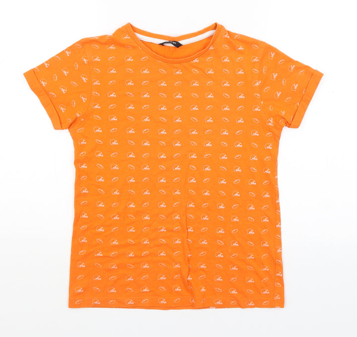 George Boys Orange   Basic T-Shirt Size 9-10 Years  - American Football