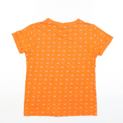 George Boys Orange   Basic T-Shirt Size 9-10 Years  - American Football
