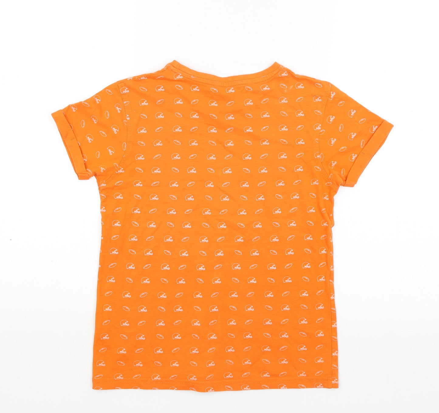 George Boys Orange   Basic T-Shirt Size 9-10 Years  - American Football