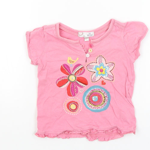 Mini Boutique Baby Pink   Basic T-Shirt Size 12-18 Months
