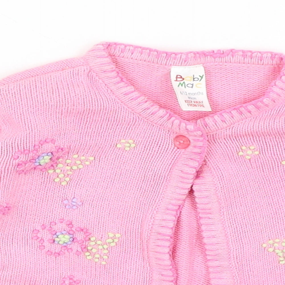 Baby Mac Baby Pink   Cardigan Jumper Size 9-12 Months