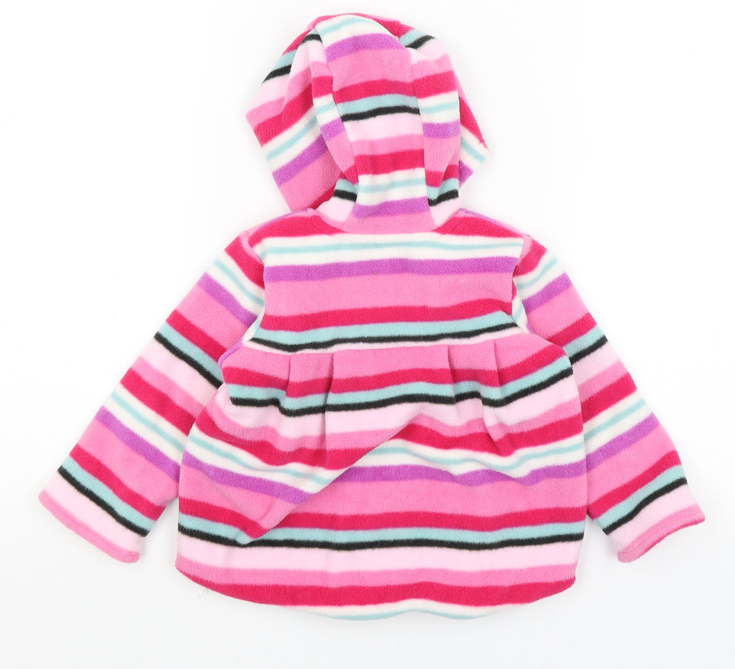 Matalan Baby Pink Striped  Cardigan Jumper Size 9-12 Months