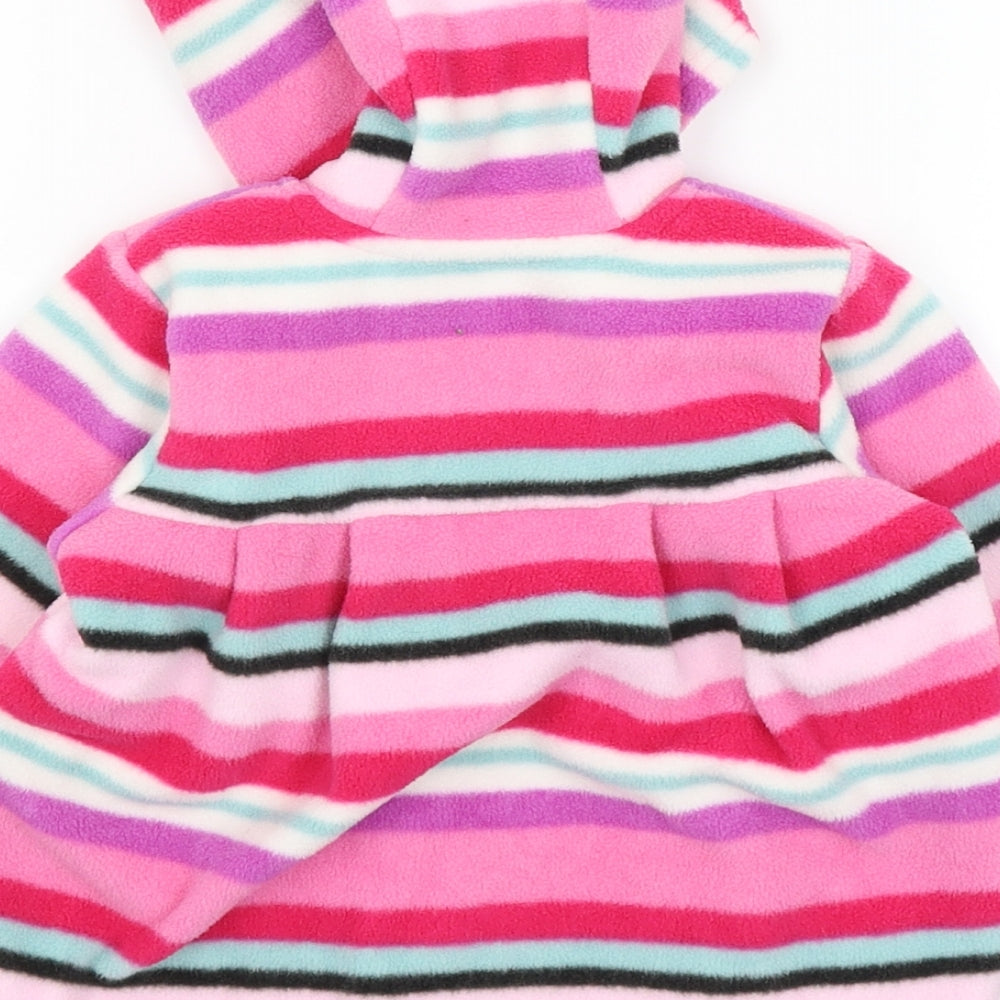 Matalan Baby Pink Striped  Cardigan Jumper Size 9-12 Months
