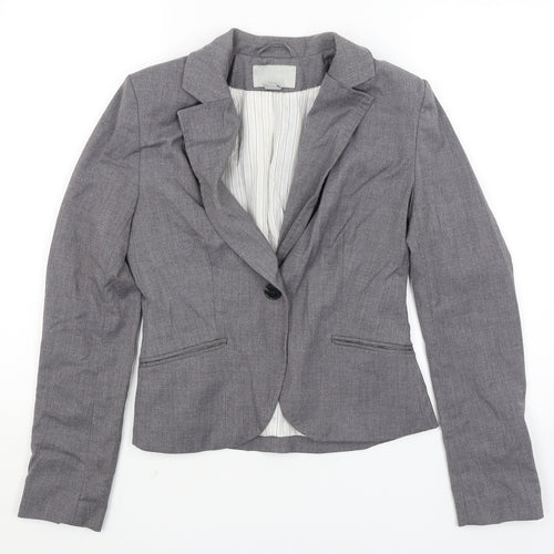 H&M Womens Grey   Jacket Blazer Size 8