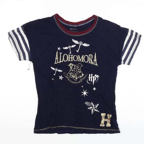Love to Lounge Womens Blue Solid  Top Pyjama Top Size 6  - Harry Potter